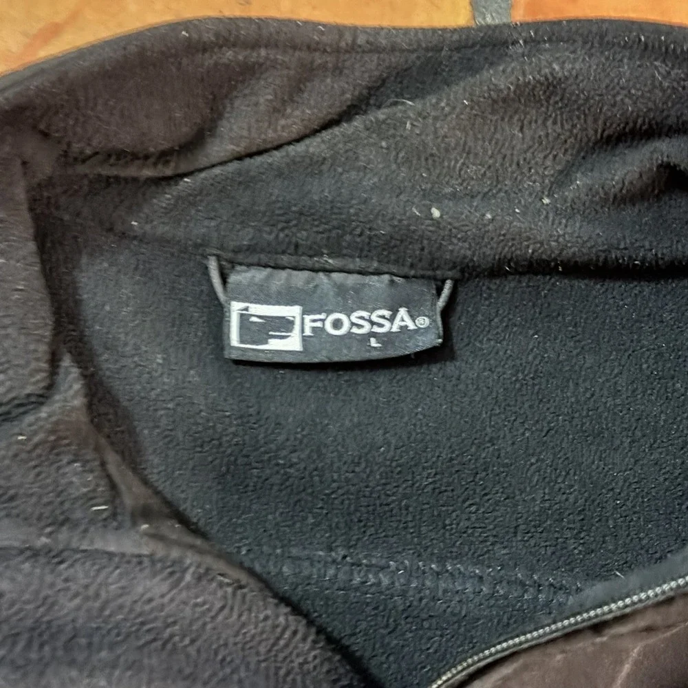 Tesla Motors Corporate Jacket Black Full Zip Fleece Lined Men's Size Large Fossa